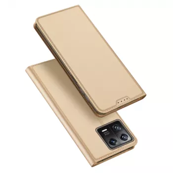 Dux Ducis Skin Pro Flip Case für Xiaomi 13, Geldbörse mit Kartenfach und Standfuß, Gold