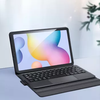 DUX DUCIS Bluetooth-Tastatur-Case (TK-Serie) für Samsung Galaxy Tab S6 Lite - Schwarz