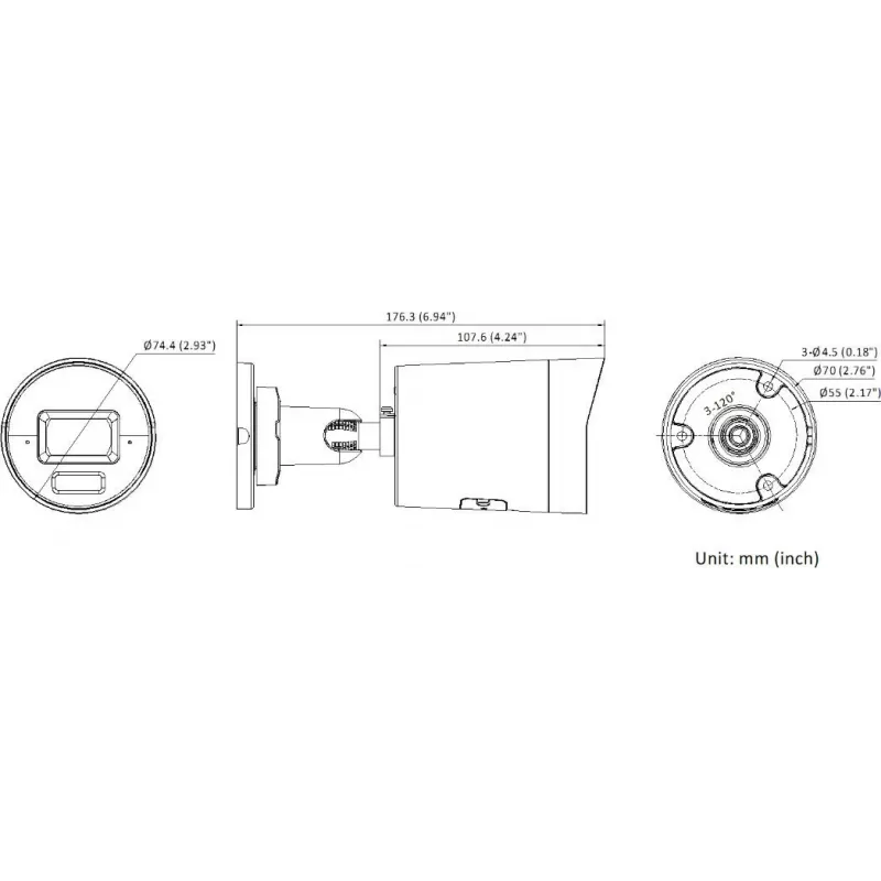 Hikvision DS-2CD2087G3-LIY 2.8mm Smart Hybrid Light ColorVu Fixed Mini Bullet Kamera