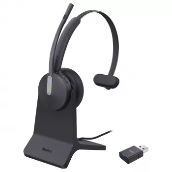 Yealink WH64 Hybrid Mono DECT/Bluetooth-Headset mit Ladestation