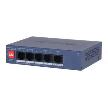 DAHUA CS4005-4GT-36 Managed L2 Gigabit Ethernet Switch mit 4-Port PoE+ 36W, Desktop-/Wandmontage
