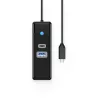 ORICO PW3UR25-C3 3-Port USB-C Hub mit 2,5G Ethernet, 1x USB-A 3.0, 1x USB-C 3.0, 1m Kabel, Schwarz