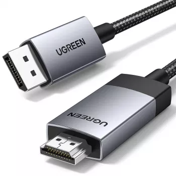 Ugreen DP119 DisplayPort auf HDMI Adapterkabel 4K 60Hz 1m Grau