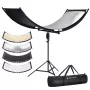 K&F Concept U-Shape 4-in-1 Curved Reflector 180x60cm mit Lichtstativ und Tragetasche