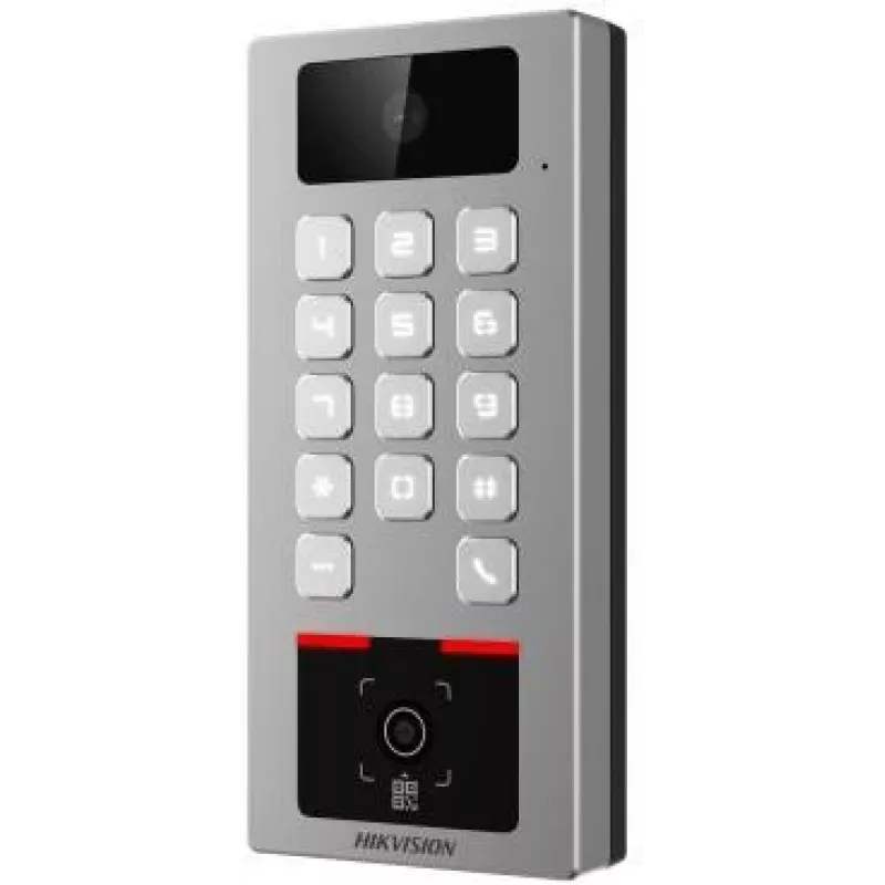 Hikvision DS-K1T502DBWX-CQR Gesichtserkennungsterminal mit 7-Zoll-Touchscreen, 2-MP-Dual-Linsen-Kamera, Fingerabdruck, Mifare-Karte, PIN, Wi-Fi, IP65, IK08