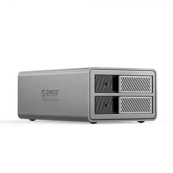 ORICO 9828RU3 2-Bay RAID DAS Gehäuse für 2,5/3,5 inch SATA HDD/SSD, USB 3.0, Grau