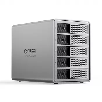 ORICO 9858T3 5-Bay Thunderbolt 3 DAS Solution ProThunder für 2,5/3,5 Zoll SATA HDD/SSD - Grau
