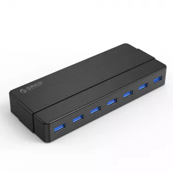 ORICO H7928-U3-V1 7-Port USB 3.0 Hub mit 7x USB-A, Schwarz