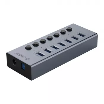 ORICO BT2U3-7AB 7-Port USB 3.0 Hub mit Einzelschaltern - Grau