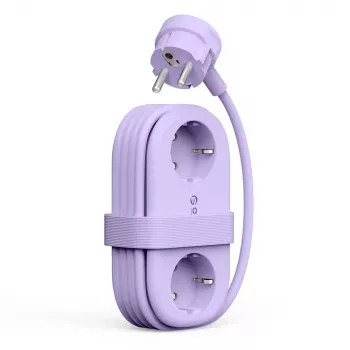 ORICO AP3 65W GaN 6-in-1 Power Strip mit 2 AC-Steckdosen, 2 USB-A und 2 USB-C Anschlüssen - Lila