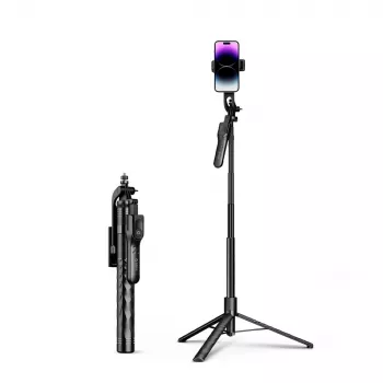 ORICO SPM175 Selfie-Stick-Stativ mit Bluetooth 5.2-Fernauslöser, 1/4 inch-Universalschraube, 360°-Drehung, 70 cm maximale Länge, Schwarz