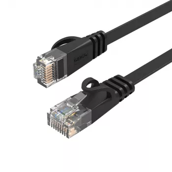 ORICO PUG-C7B CAT7 Ethernet-Kabel 20m Flach Schwarz 10Gbps RJ45 LAN Netzwerk-Patchkabel