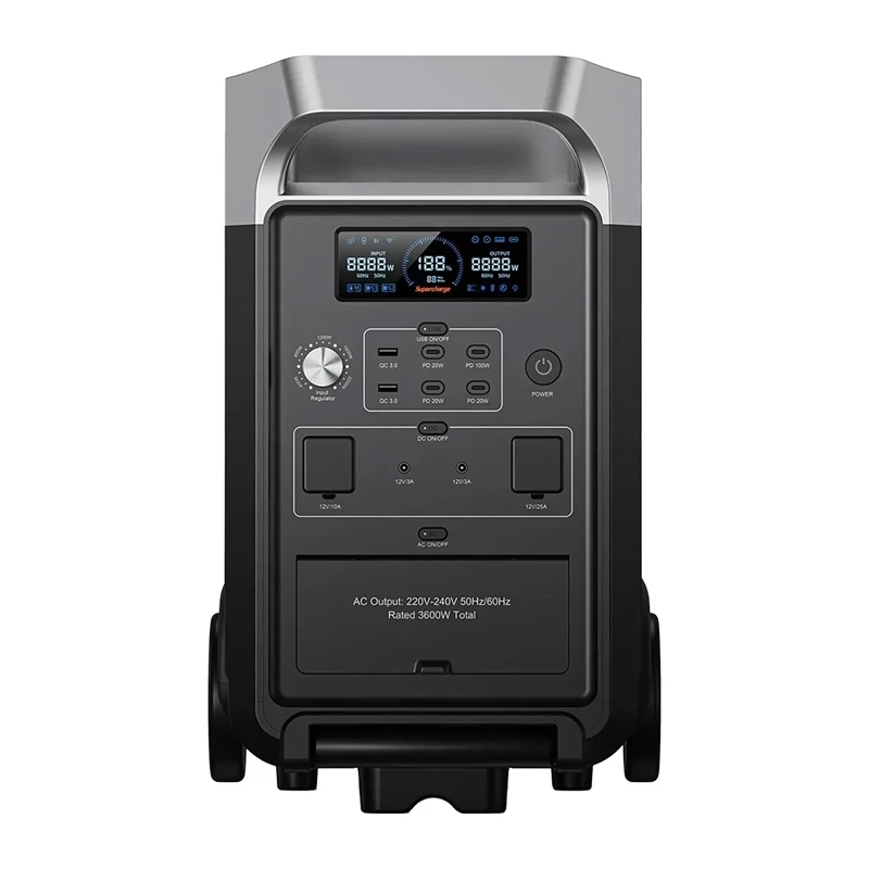 FOSSIBOT F3600 Pro 3600W Portable Power Station (Schwarz)
