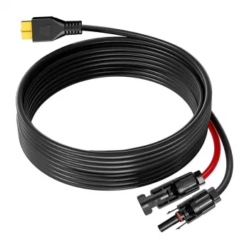 FOSSIBOT XT90-MC4 Solarladekabel, 5 m, Schwarz