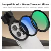 K&F Concept Smartphone-Clip-Halterung für 58mm Filter und Objektive - Schwarz