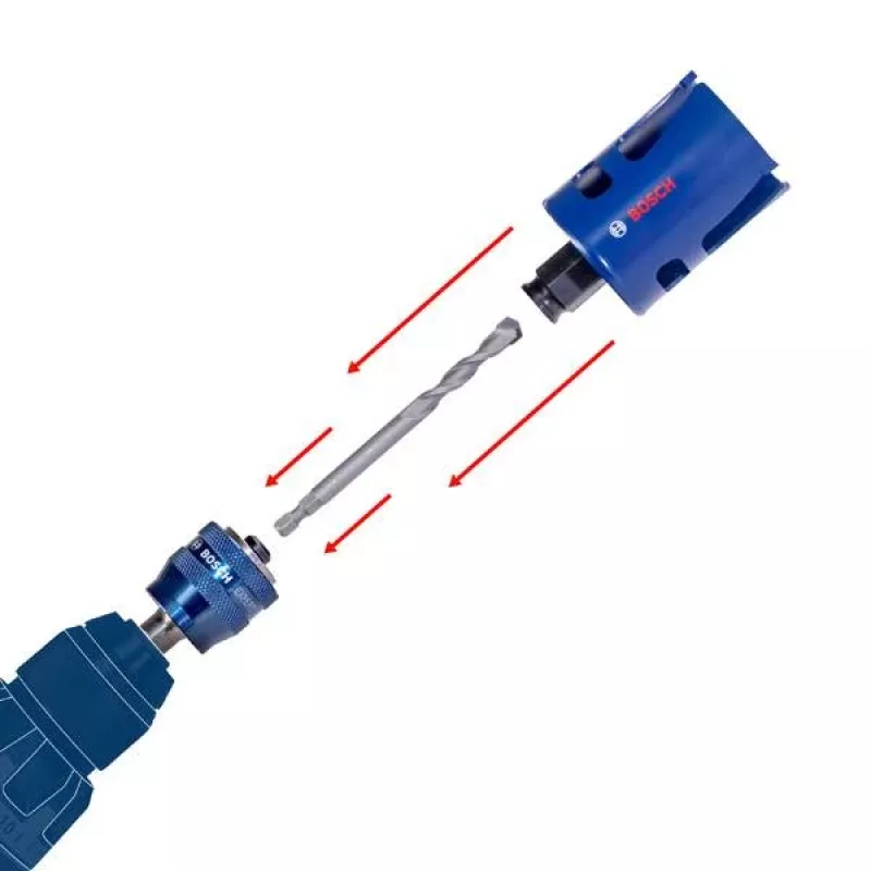 Bosch 2608902035 Power Change Plus Lochsägen-Adapter Schaft 11 mm Sechskant 1 Stück