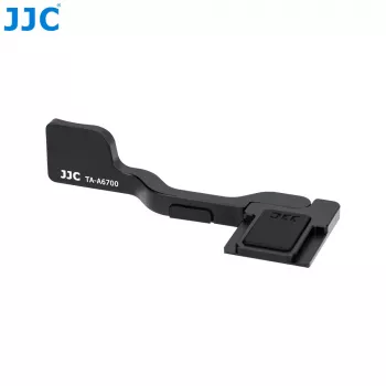 JJC TA-A6700 Daumenstütze für Sony A6700 Kamera – Aluminiumlegierung, Blitzschuh-Montage, Daumenauflage