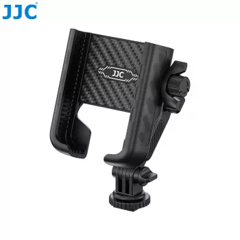 JJC PM-CS1 Adapterhalterung mit 1/4 inch-Gewinde für Telefon, Smartphone, GoPro, Standard-ISO-Hot-Shoe, Schwarz