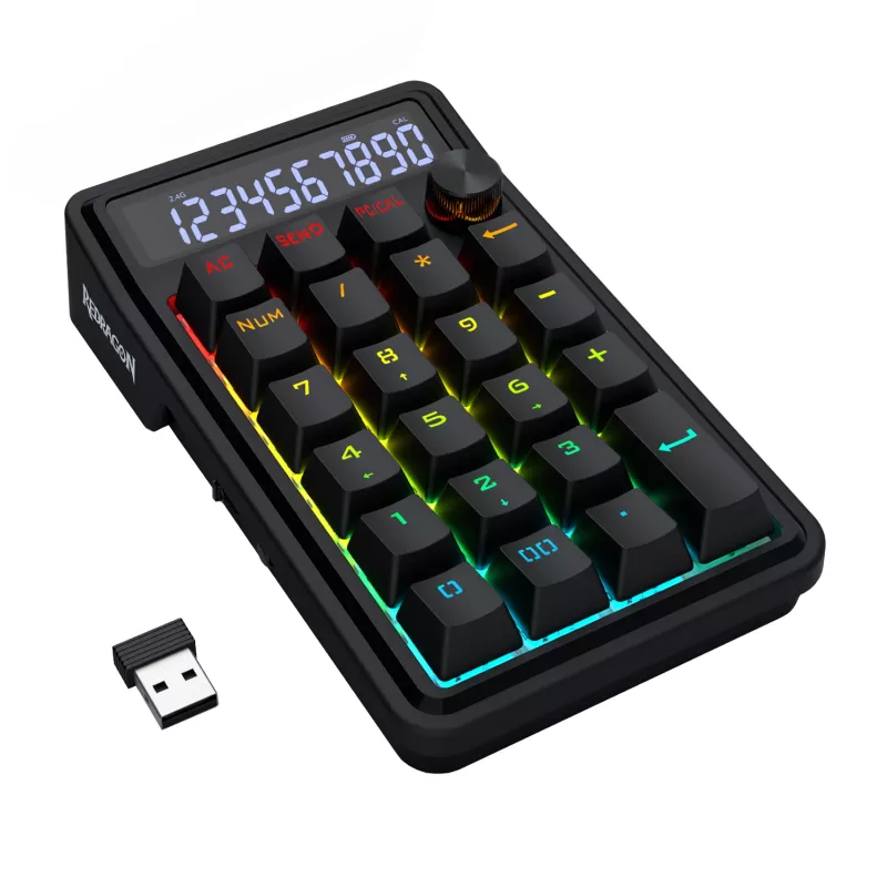 Redragon Cove K733-RGB-WL 60% Tri-Mode Mechanische Tastatur, Hot-Swappable, RGB, Schwarz