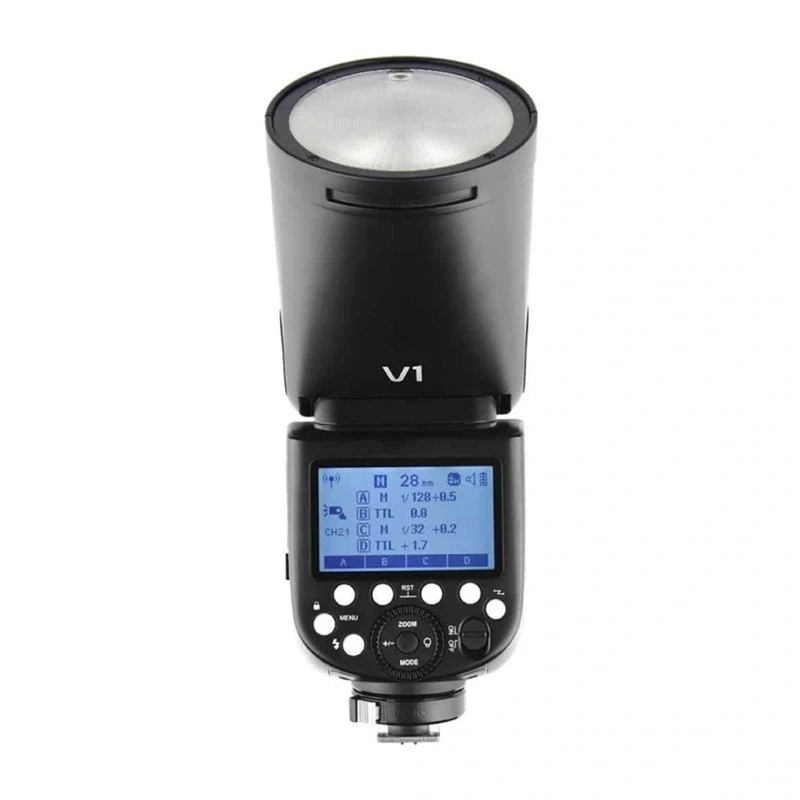 Godox V1-N Runder Kopf Blitz für Nikon Kameras