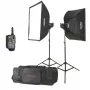 Godox M200-F Studio Flash Kit 2x200Ws mit Softboxen und Stativen
