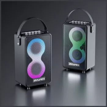 AWEI KA15 Tragbarer kabelloser Bluetooth-Lautsprecher 70W Schwarz