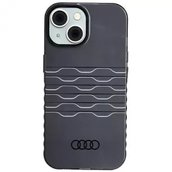 Audi IML MagSafe Case für iPhone 15 / 14 / 13 6.1 Schwarz Hardcase AU-IMLMIP15-A6/D3-BK
