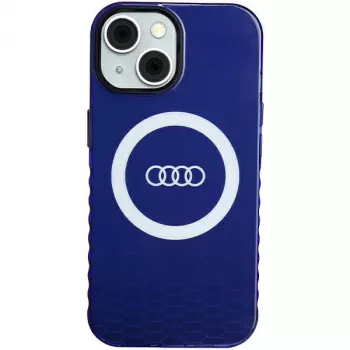 Audi IML Big Logo MagSafe Case für iPhone 15 / 14 / 13 6.1 Navy Blue Hard Case