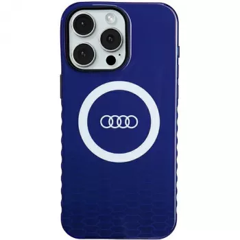 Audi IML Big Logo MagSafe Case für iPhone 15 Pro Max 6,7 Navy Blue Hardcase AU-IMLMIP15PM-Q5/D2-BE
