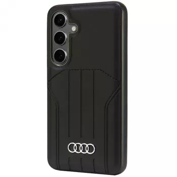 Audi Kunstleder MagSafe Hard Case für Samsung Galaxy S24, Schwarz