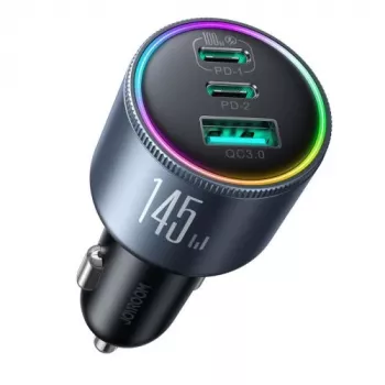 Joyroom JR-CCN07 145W 2xUSB-C USB-A + USB-C 100W Kabel - Dunkelgrau