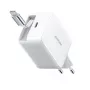 Joyroom JR-TCL06 67W GaN-Ladegerät mit integriertem ausziehbarem USB-C-Kabel - Weiß