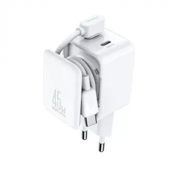 Joyroom JR-TCL05 45W GaN-Netzteil mit Kabelorganizer - Weiß