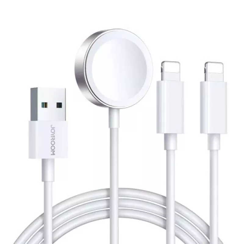 Joyroom S-IW007 3-in-1 Magnetic Charging Cable USB-A to Lightning/USB-C/Micro USB 1.2m White