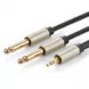 UGREEN TRS 3,5mm auf 2x TS 6,35mm Audio-Splitter-Kabel - 1m Grau
