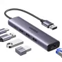 UGREEN 5-in-1 USB-A Hub auf 3x USB 3.0 + RJ45 + USB-C (Silber)
