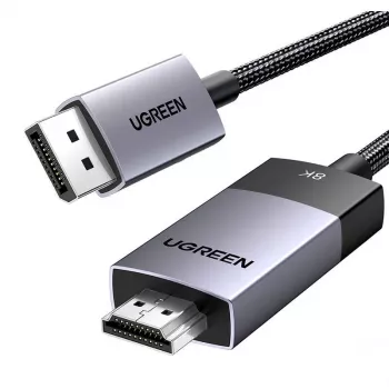 Ugreen DP115 DisplayPort auf HDMI Kabel, 8K 60Hz, 2m, Schwarz