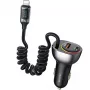 USAMS C37 Auto-Ladegerät 60W 1xUSB-A + 1xUSB-C PD+QC Schnellladung mit Lightning-Kabel 30W Schwarz CC193CC01 (US-CC193)