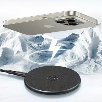 USAMS US-CD223 15W Qi Wireless Charging Pad Black