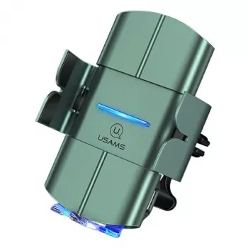 USAMS US-CD133 10W Automatische Qi Kabellose Autoladung Lüftungshalterung Grün