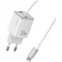 USAMS 30W GaN Fast Charger mit USB-C Kabel (Schwarz)