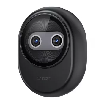 EMEET Piko Webcam 4K UHD mit Autofokus, Dual-Mikrofon, Datenschutzblende, USB-C, Schwarz
