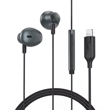 Acefast L1 In-Ear-Kopfhörer mit Lightning-Anschluss, Mikrofon und Fernbedienung 1,2 m - Schwarz