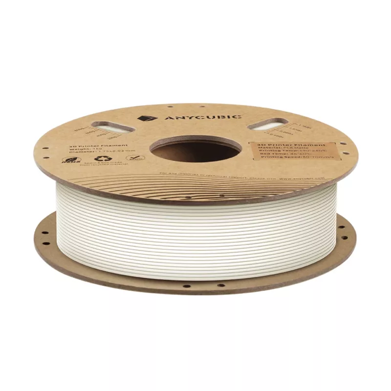 Anycubic Matte PLA Filament 1.75mm Weiß 1kg AHYGBW-101