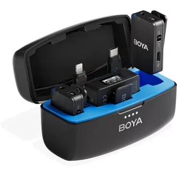 BOYA Boyamic 1 1TX + 3RX Drahtloses Mikrofonsystem (2,4 GHz, 100 m Reichweite, 8 GB Aufnahme)