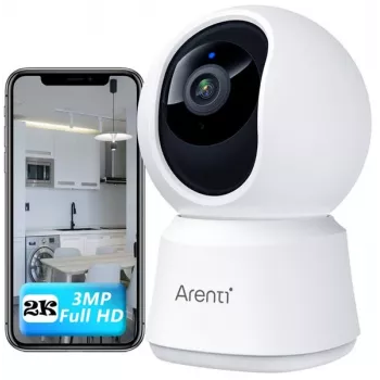 Arenti P2T Indoor Wi-Fi Kamera 3MP/2K mit Schwenk-/Neigefunktion und Privatsphärenmodus