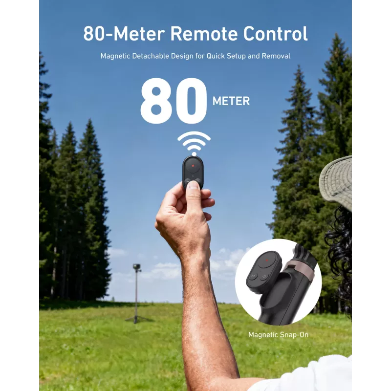 TELESIN Selfie Stick Tripod mit Bluetooth-Fernbedienung 80m für GoPro Hero 13 12 11 10 9 Max Max2
