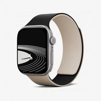 Moft Snap Duo Armband für Apple Watch (42/44/45/46/49 mm), Weiß/Schwarz