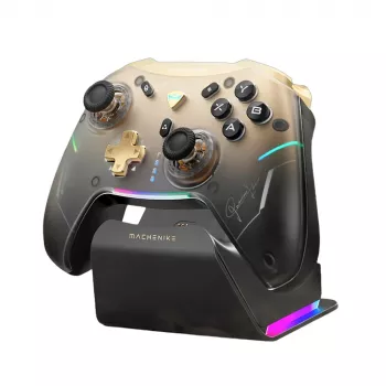 Machenike G5Pro Premium Edition Wireless Game Controller mit Ladestation - Schwarz & Gold