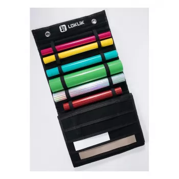 LOKLIK Vinyl Roll Holder - Wandmontierte Aufbewahrung für 24 Rollen, Schwarz